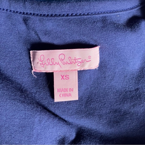 Lilly Pulitzer Blue & White Seashell Preppy Summer Dress size XS - Picture 4 of 7